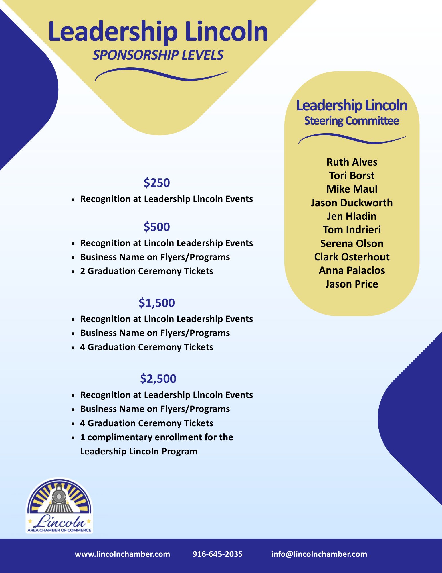 Leadership Lincoln Sponsorship Leadership Lincoln Sponsorship