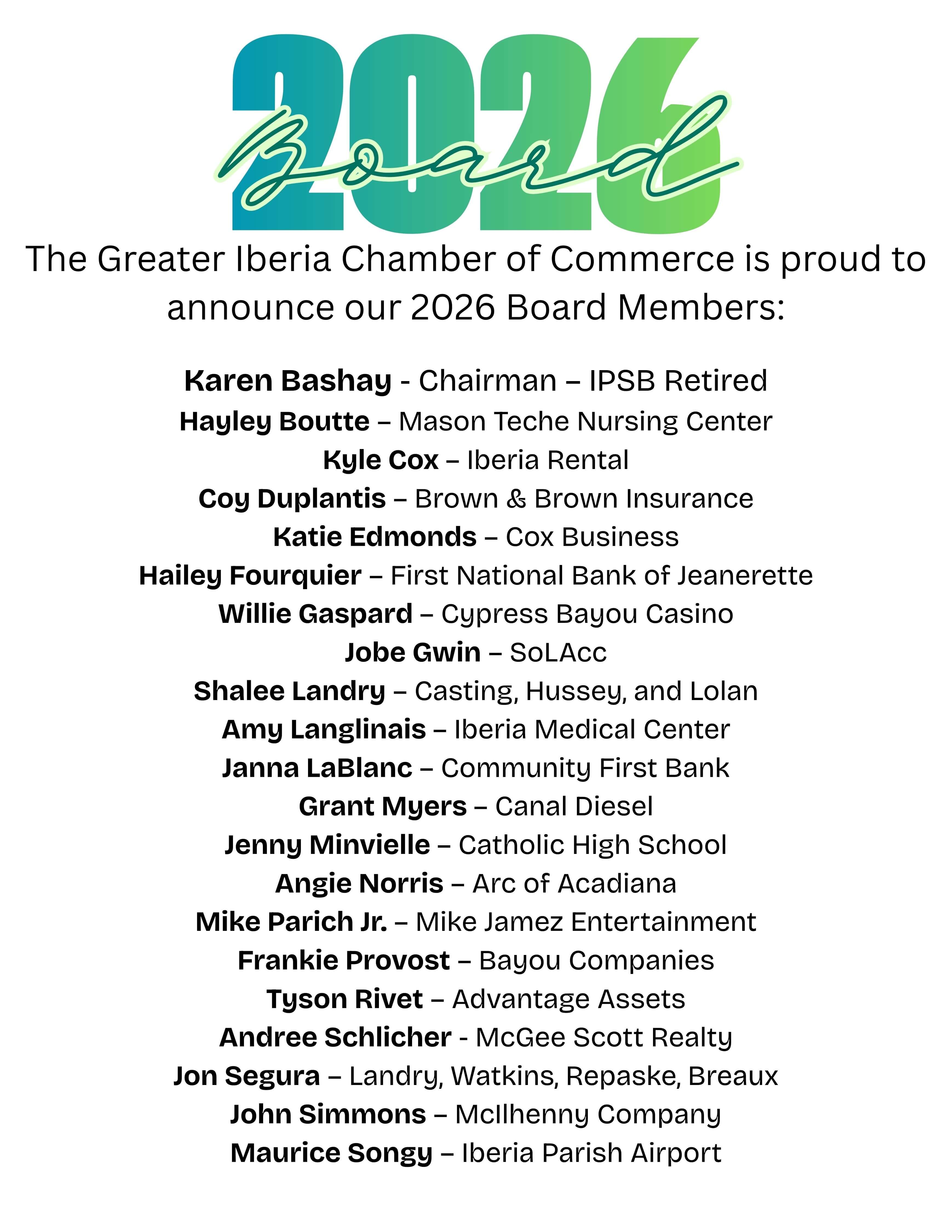 2026 Board of Directors