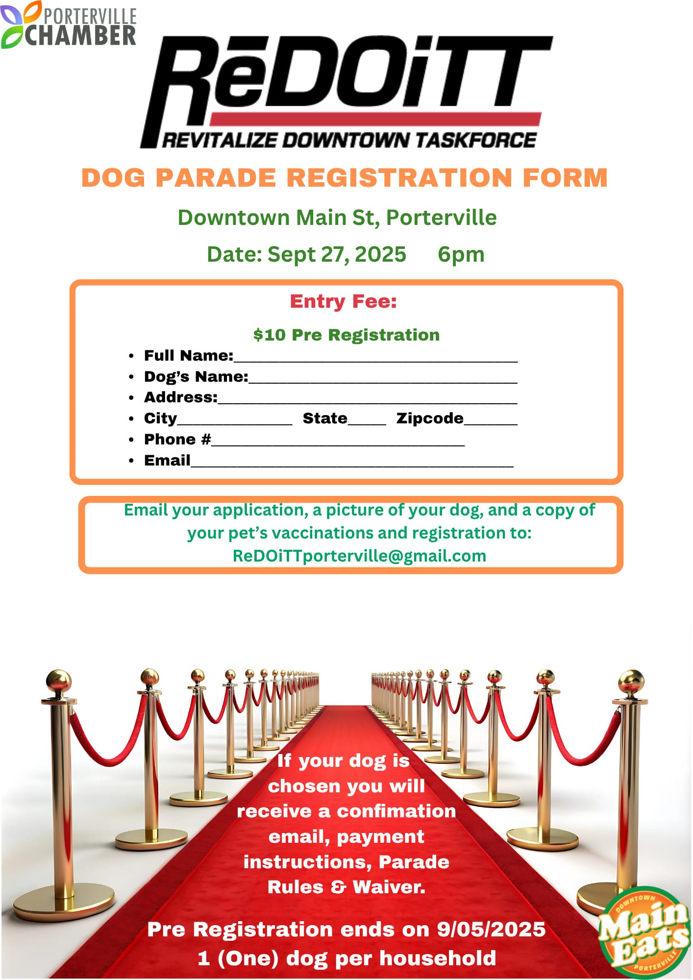 Dog Parade Registration Dog Parade Registration