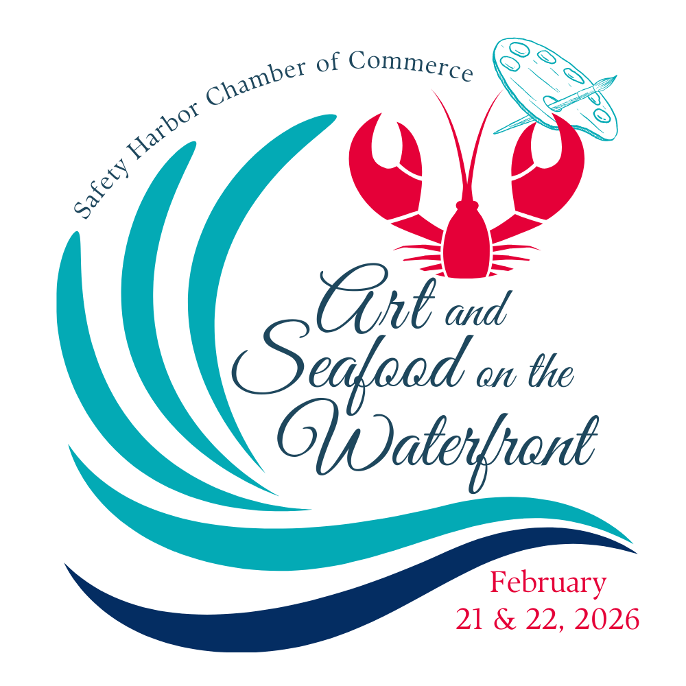Art and Seafood on the Waterfront Logo 2026 with dates Art and Seafood on the Waterfront Logo 2026 with dates