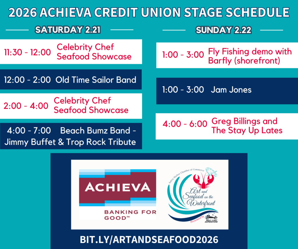 2026 Art and Seafood Entertainment Lineup_with Achieva 2026 Art and Seafood Entertainment Lineup_with Achieva