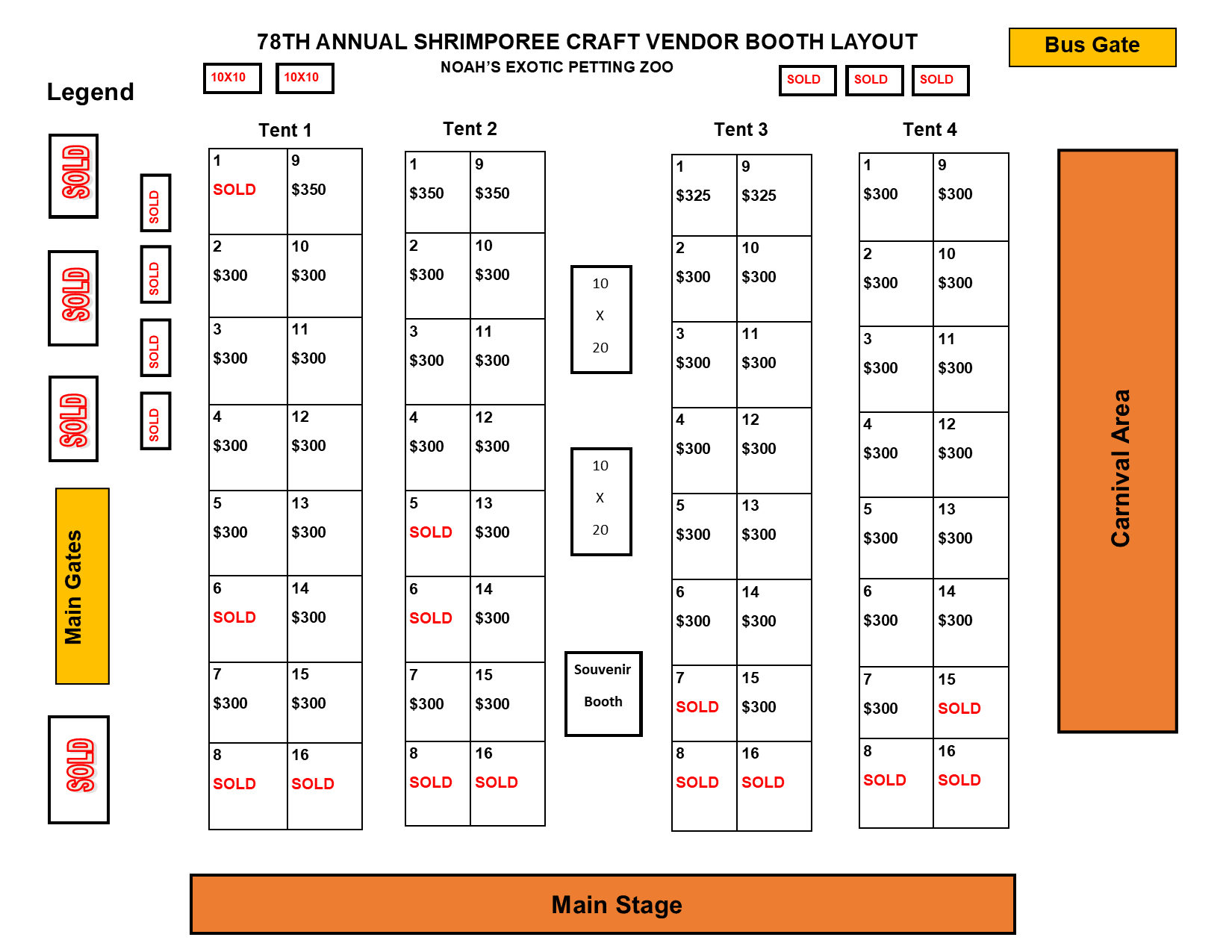 2026 craft Vendor Layout 2026 craft Vendor Layout