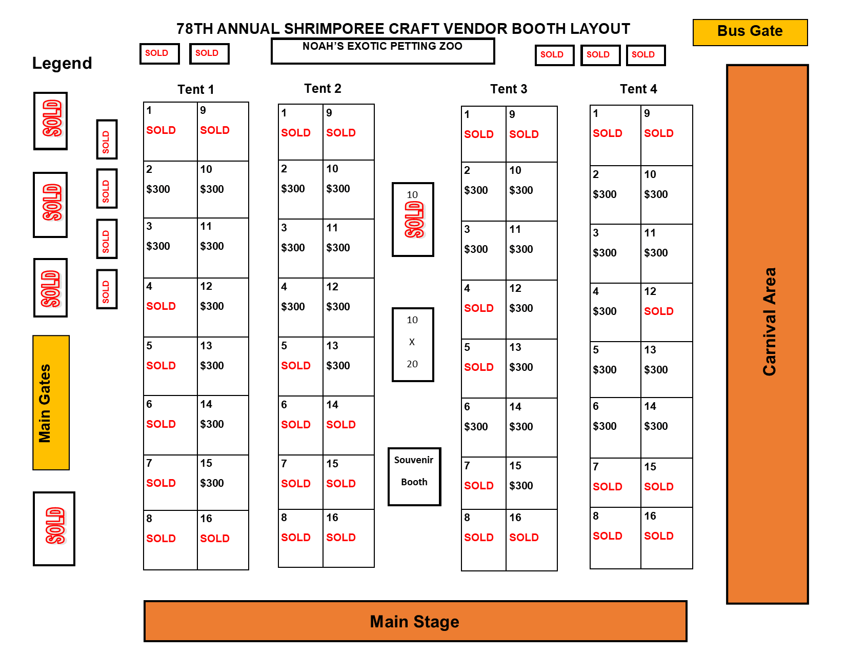 2026 craft Vendor Layout 8.6 2026 craft Vendor Layout 8.6