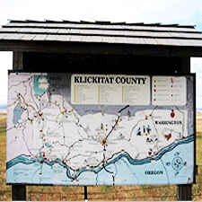 Klickitat County Map sign