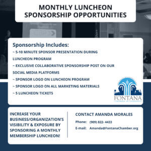 Monthly Luncheon Sponsorship opportunities