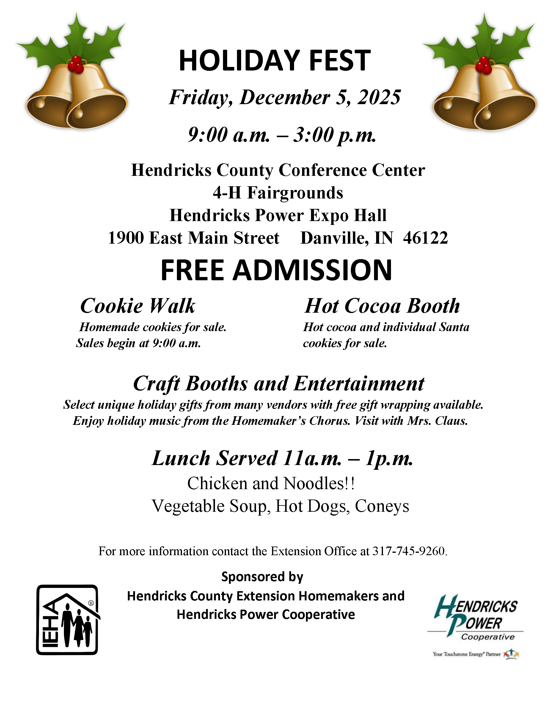 HOLIDAY FEST Flyer 2025 - bells HOLIDAY FEST Flyer 2025 - bells