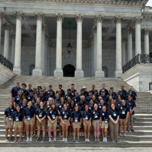 2025 Youth Tour participants at the United States Capitol Building
