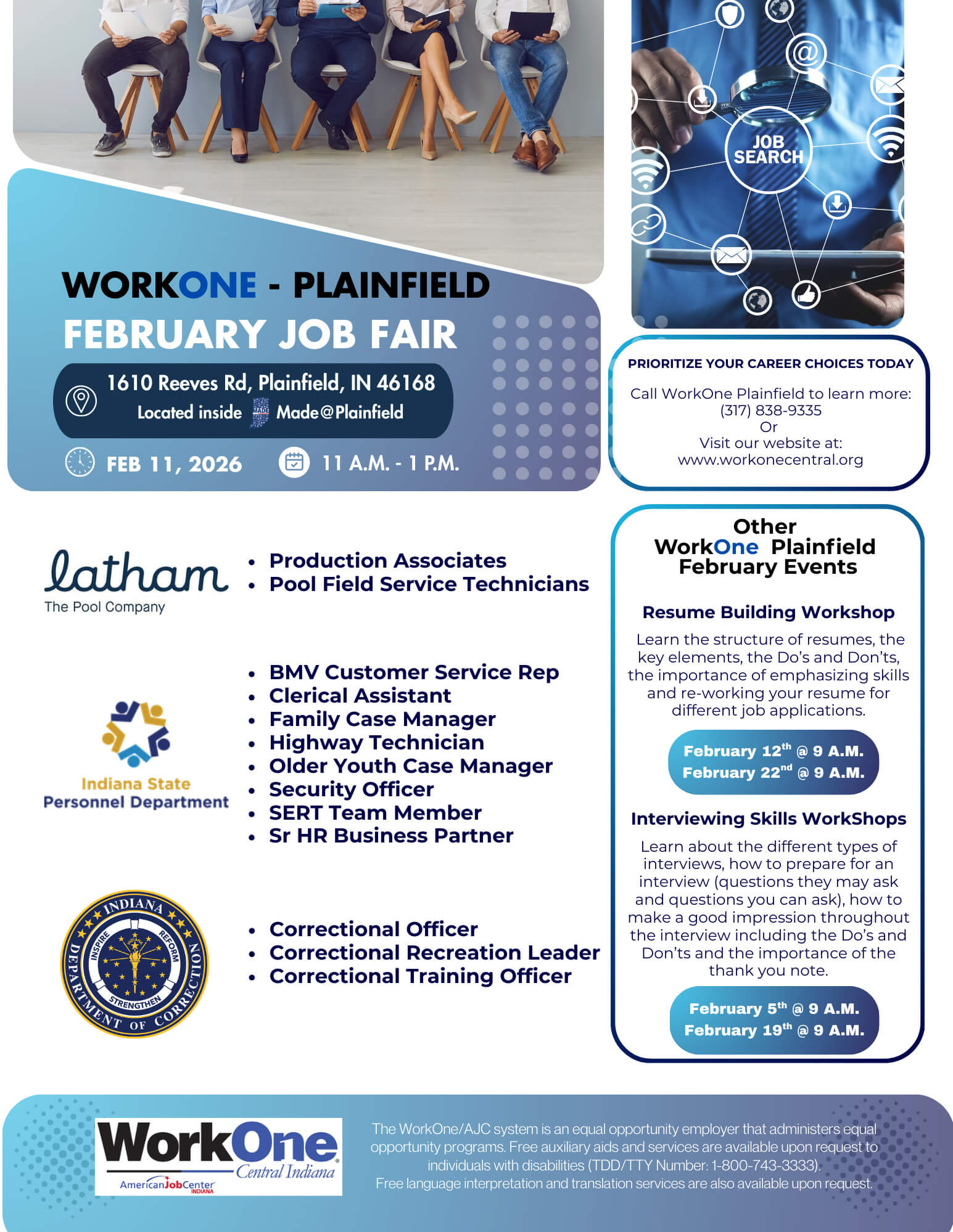 WorkOne Plainfield February '26 Job Fair Flyer (5)