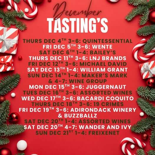 Valley Wine December Tastings