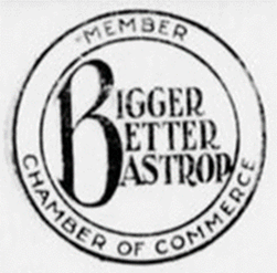 vintage logo of bastrop chamber