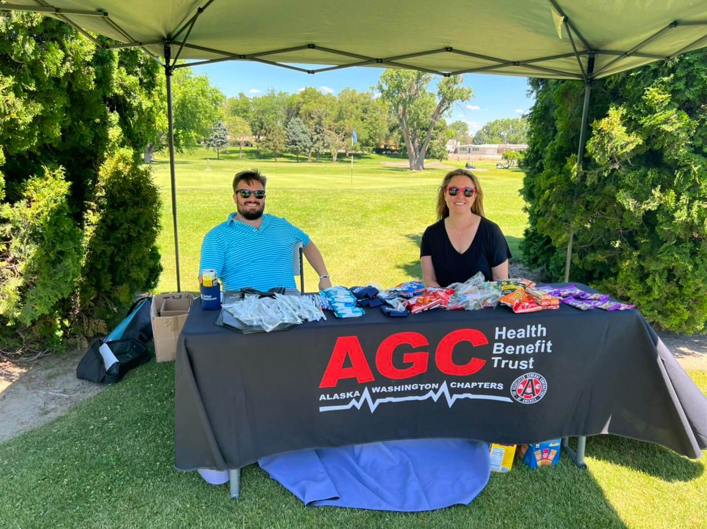 agc table at golf event
