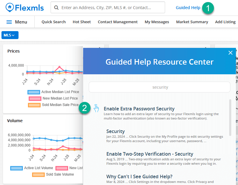 Guided help for MFA