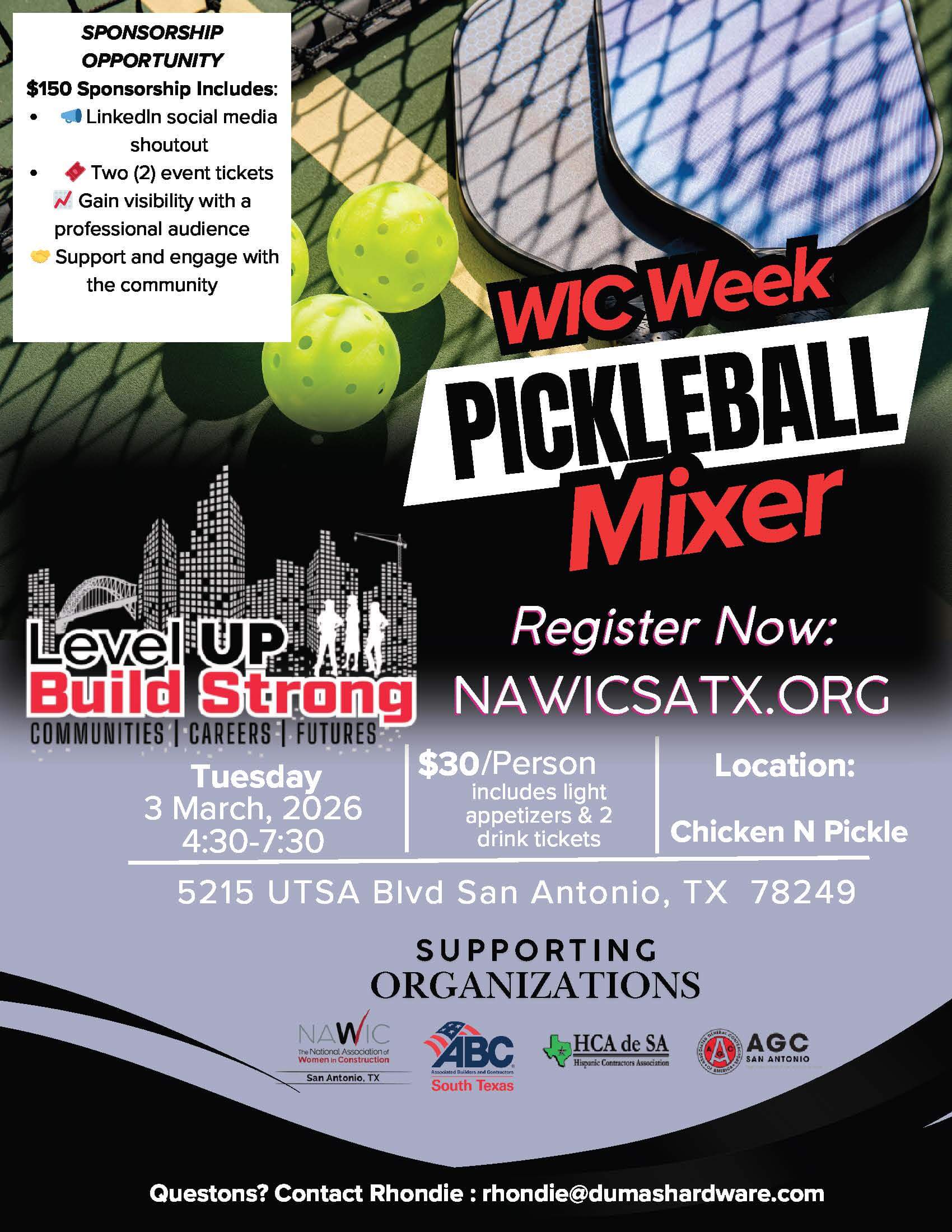 WIC Week - Pickleball Mixer 2.12.26