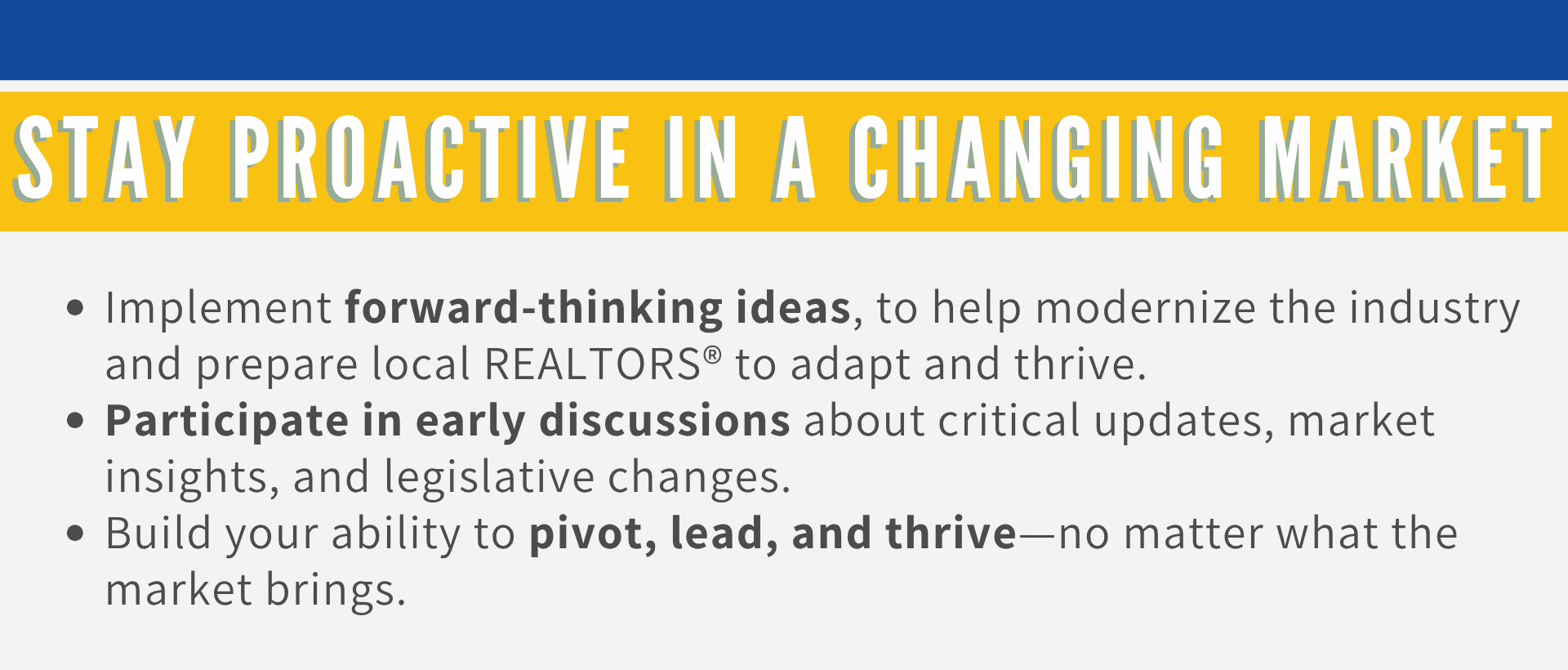 Joining the Board of Directors can help you stay proactive in an ever changing market!