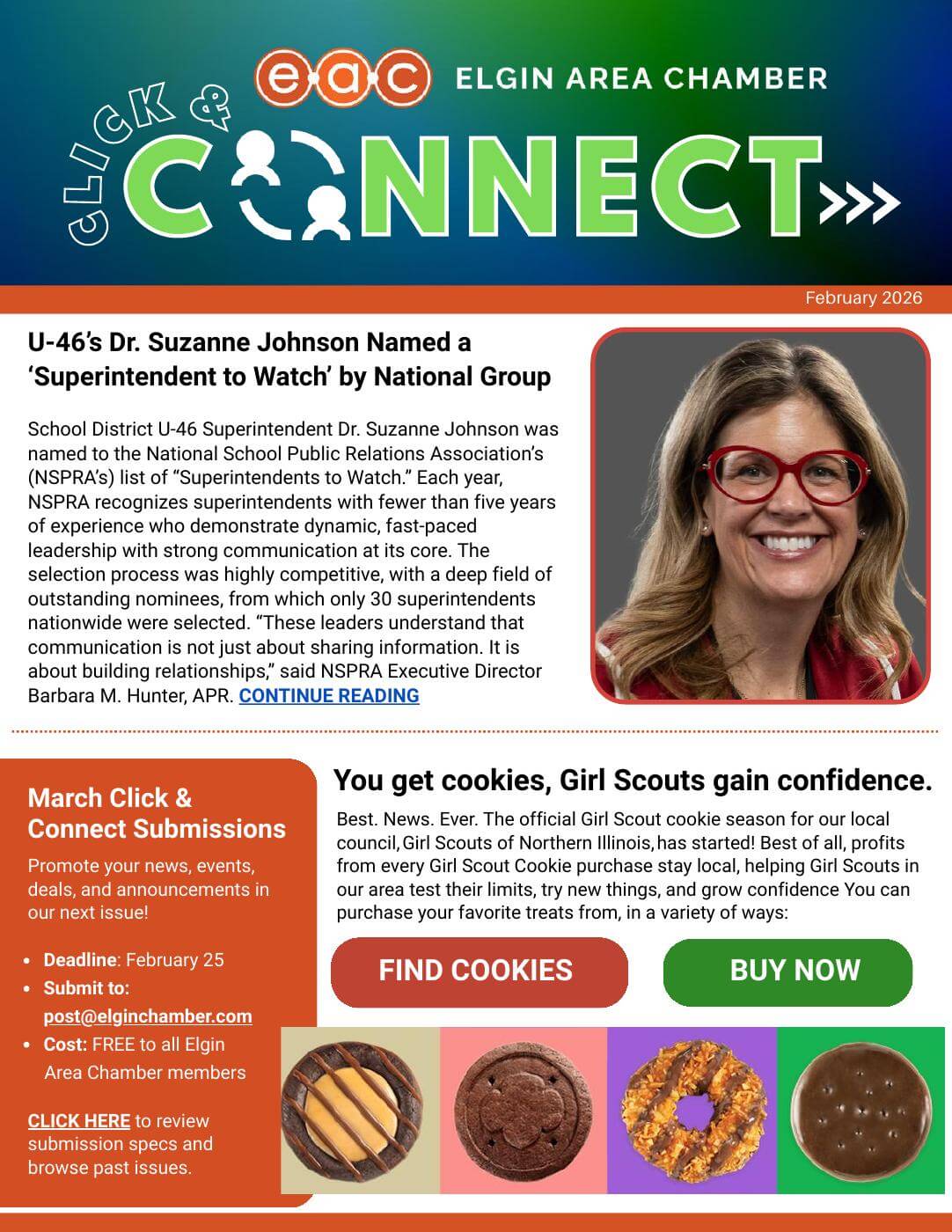 February Click & Connect Newsletter Cover