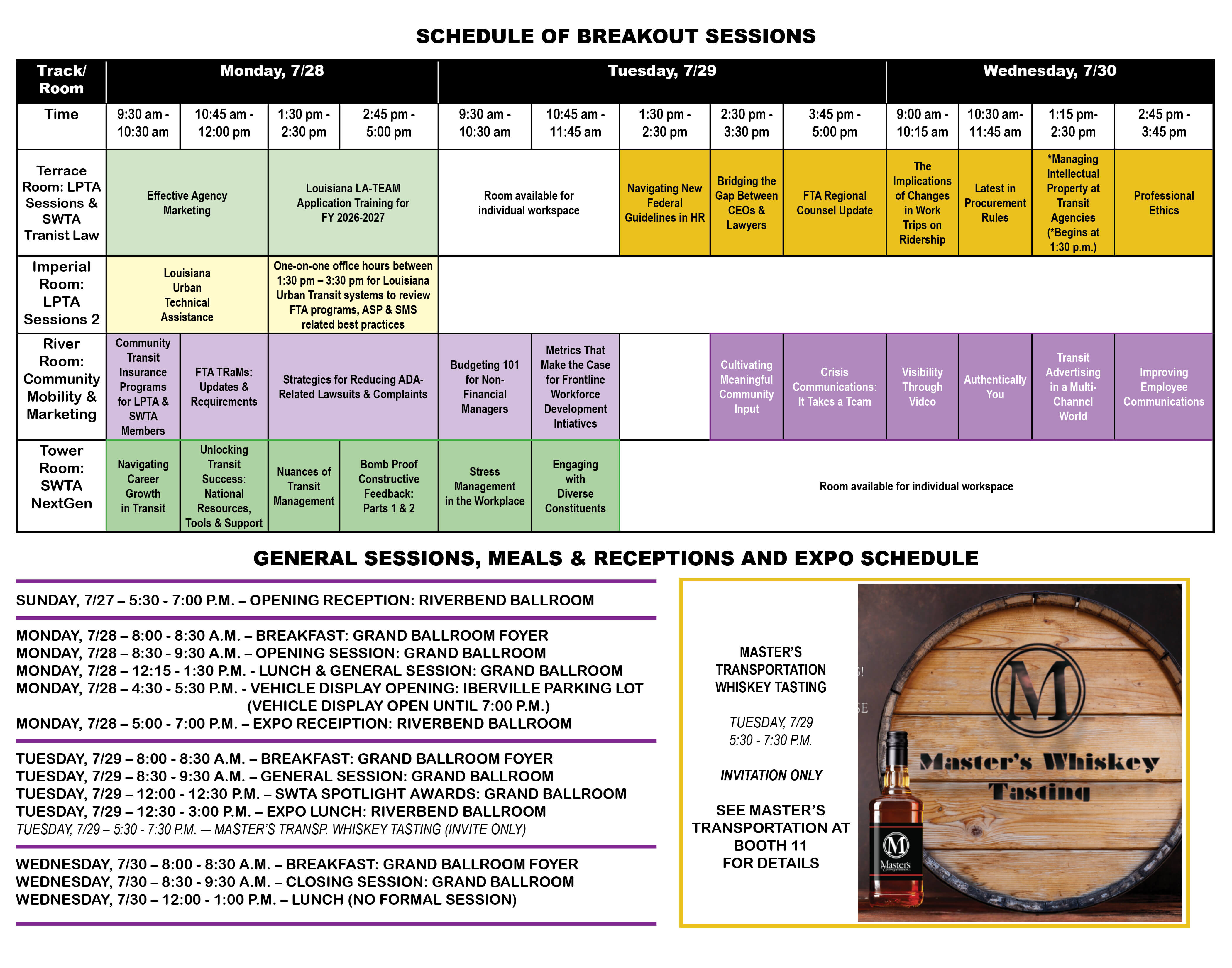 2025 Summer Schedule Card