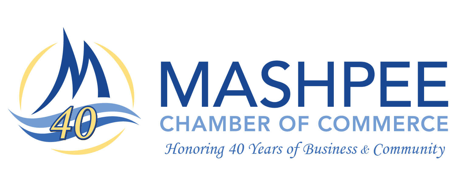 Mashpee Chamber 40th Logo with tag