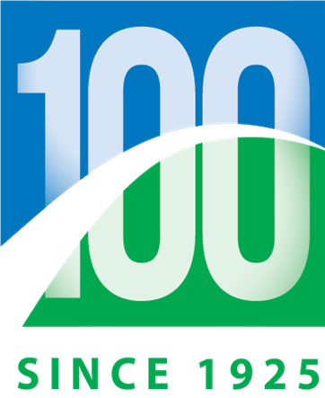 100th logo with white background