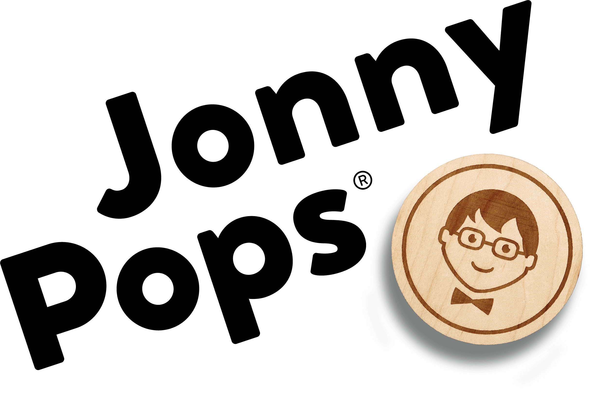 JonnyPops Logos - Name + Puck Slant