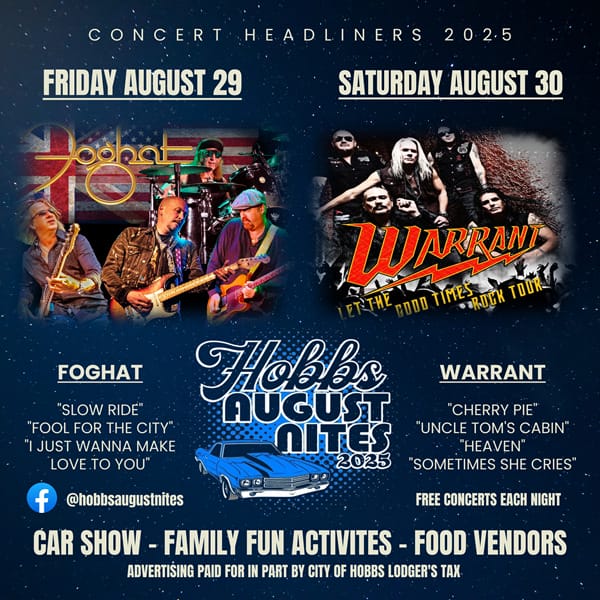 HOBBS AUGUST NITES CONCERT HEADLINERS 2025 for webpage