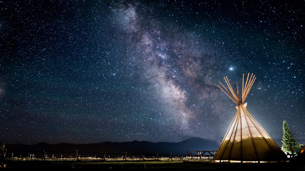 Native Ministries International - Teepee with Starry Sky - Photo by Chait Goli from Pexels