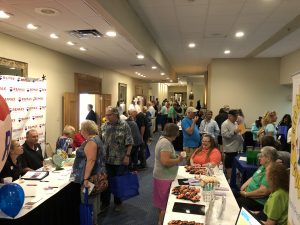 people at an event/business show