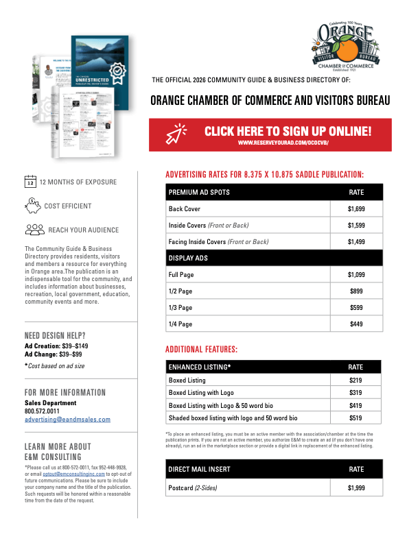 New Orange Chamber Community Guide & Business Directory