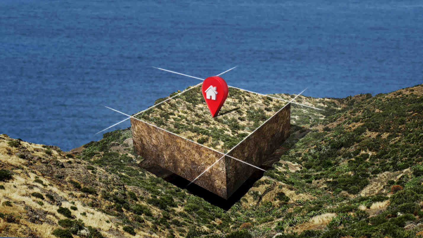 land-plot-with-nature-landscape-location-pin Land Plot with Nature Landscape Location Pin