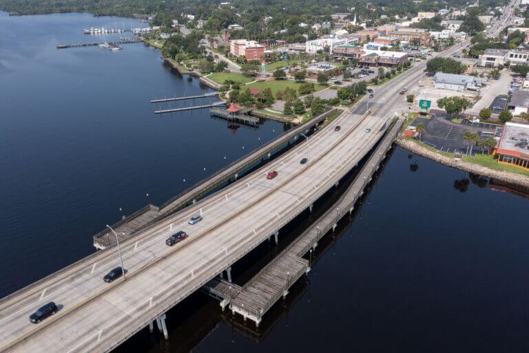 Overlooking the Memorial Bridge in Putnam County, FL