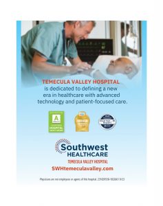 Murrieta/Wildomar Chamber of Commerce Economic Outlook 2023 Temecula Valley Hospital Ad
