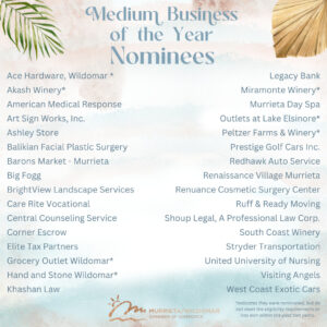 2024 Medium Business of the Year Nominees