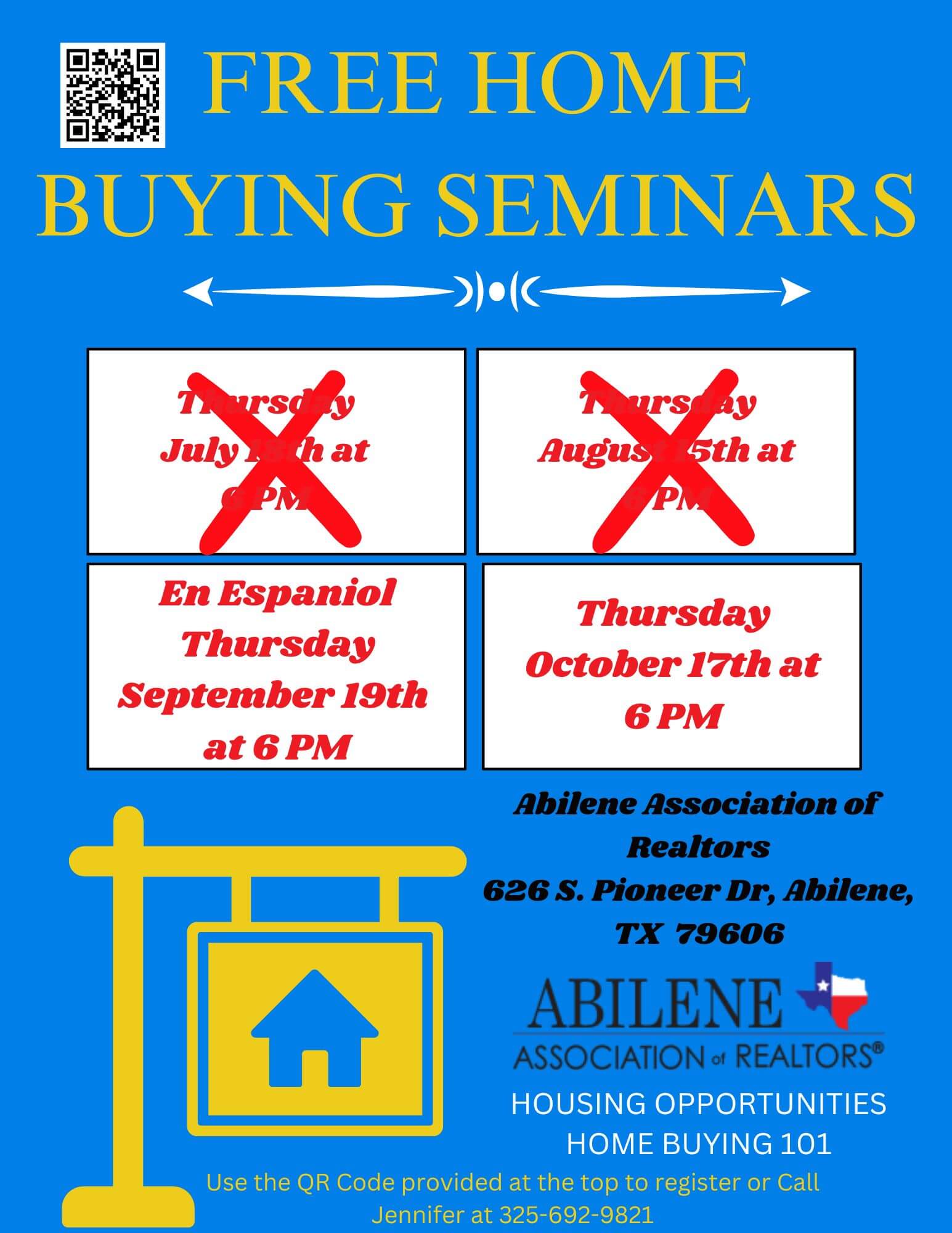 Home Buying Seminar flyer