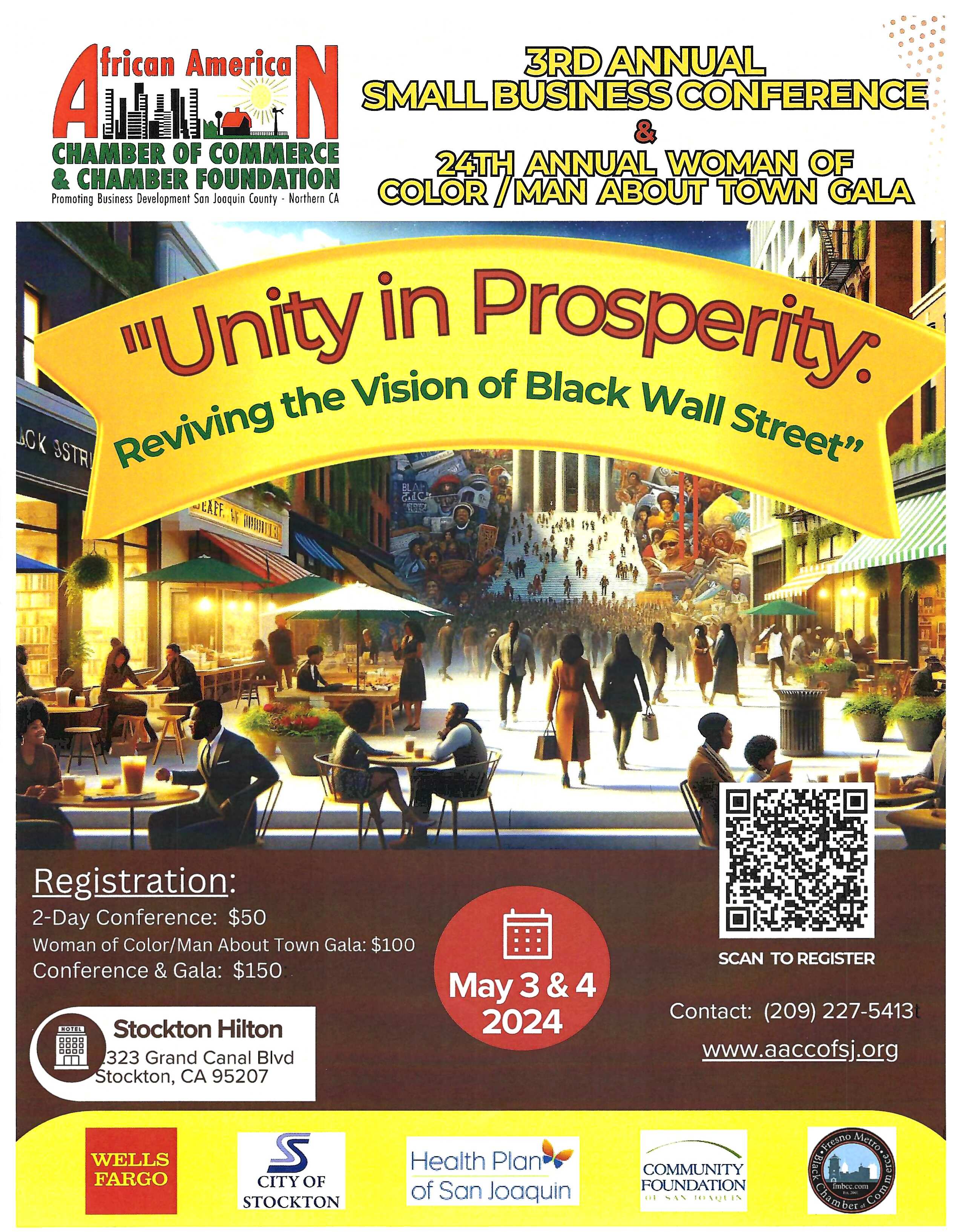 Conference flyer with sponsors
