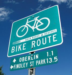 Bike Route Sign - Oberlin