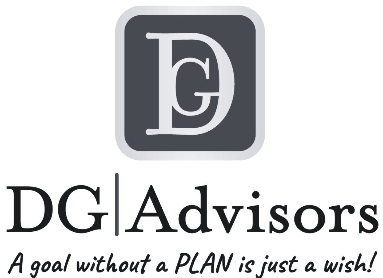 Dg advisors black and white logo
