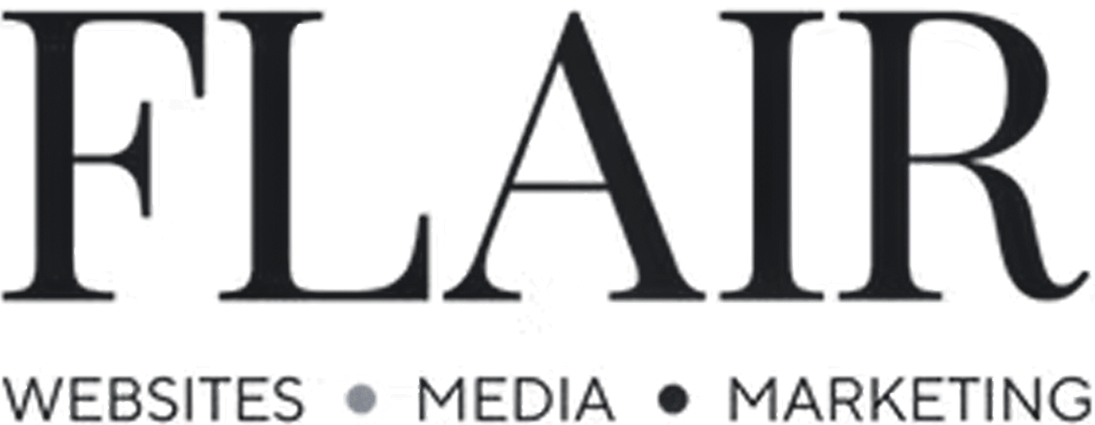 Flair logo black and white