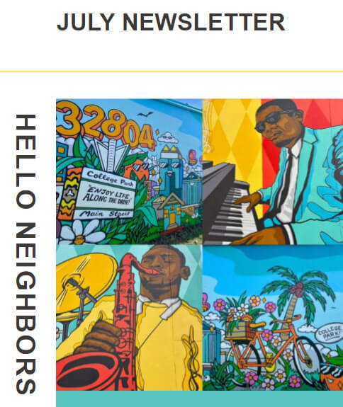 July Newsletter Cover