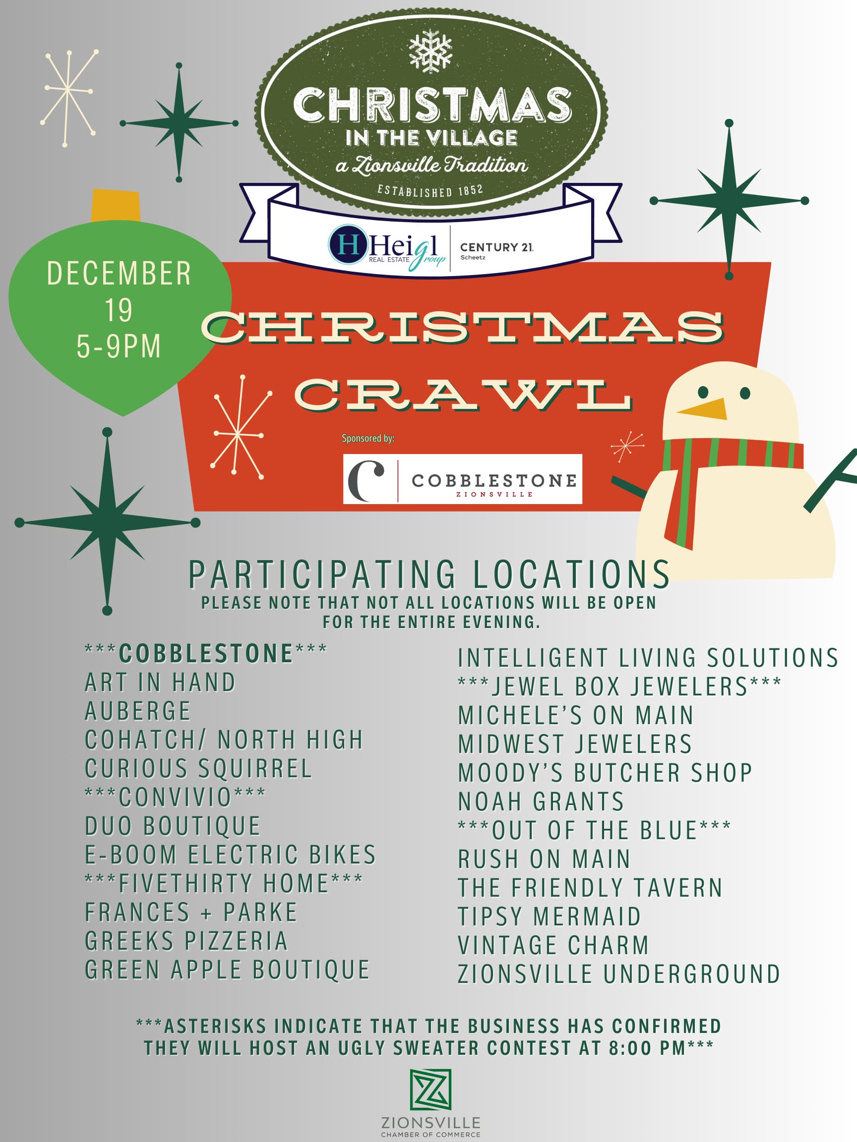 CITV Final Christmas Crawl Participating Locations 2024