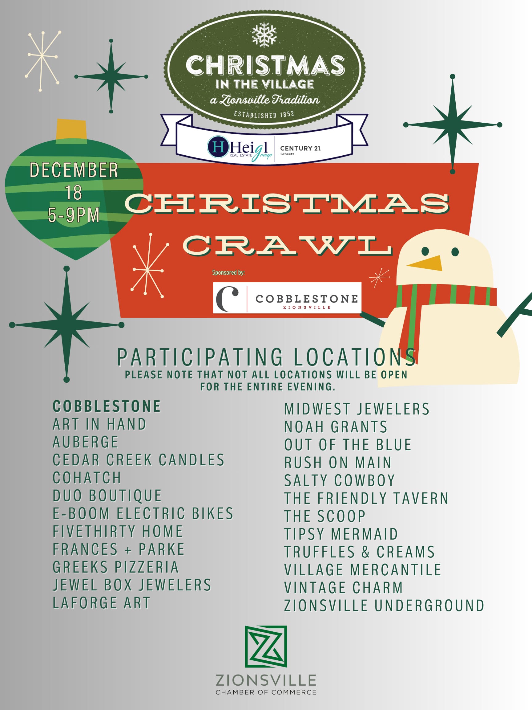 Christmas Crawl Participating Locations 2025 Christmas Crawl Participating Locations 2025
