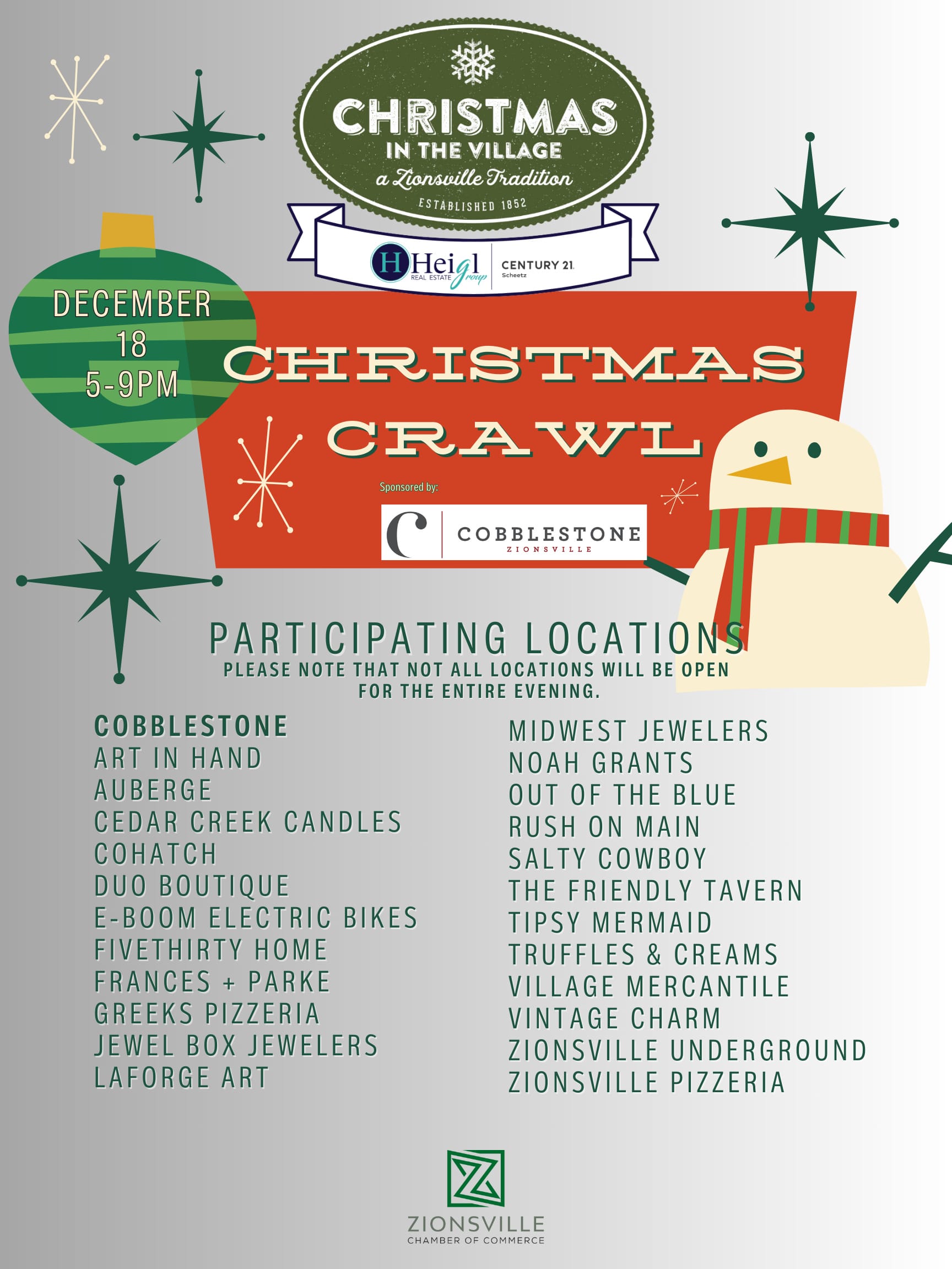 Christmas Crawl Participating Locations 2025 Christmas Crawl Participating Locations 2025
