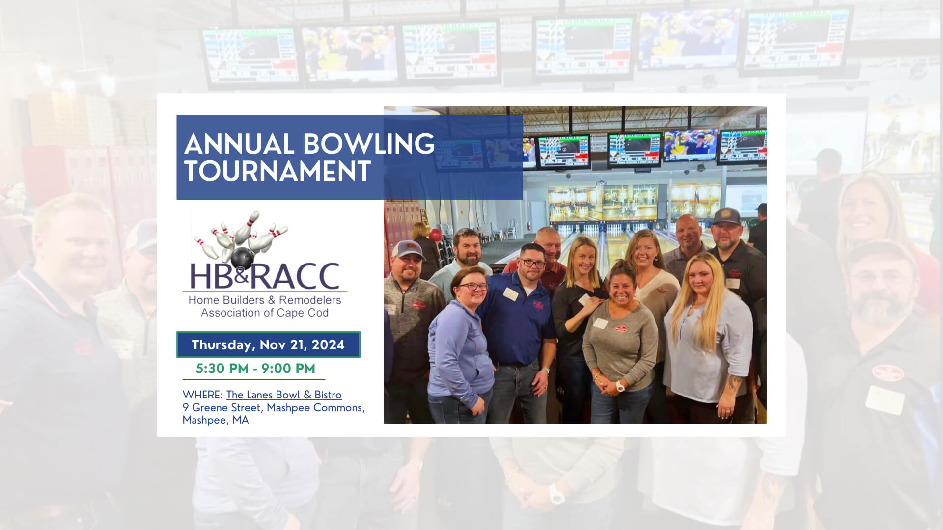 HBRACC- Cape Cod Builders- Annual Bowling Event