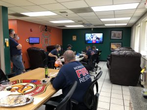 First Responders at fire Station 2 enjoying lunch &amp; thank you videos