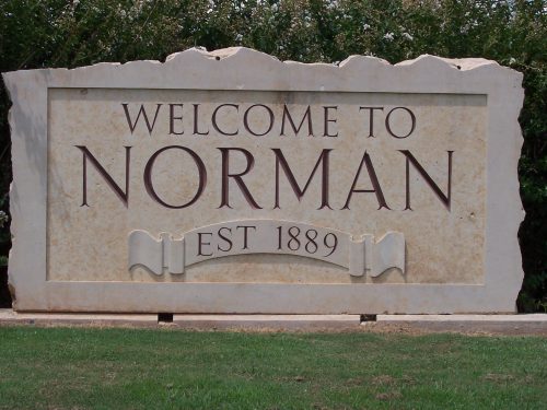 welcome to norman sign