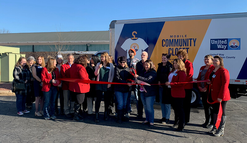 A ribbon cutting was held with the United Way of Marathon County as they debuted their Mobile Community Closet in Wausau on Thursday, November 30, 2023.