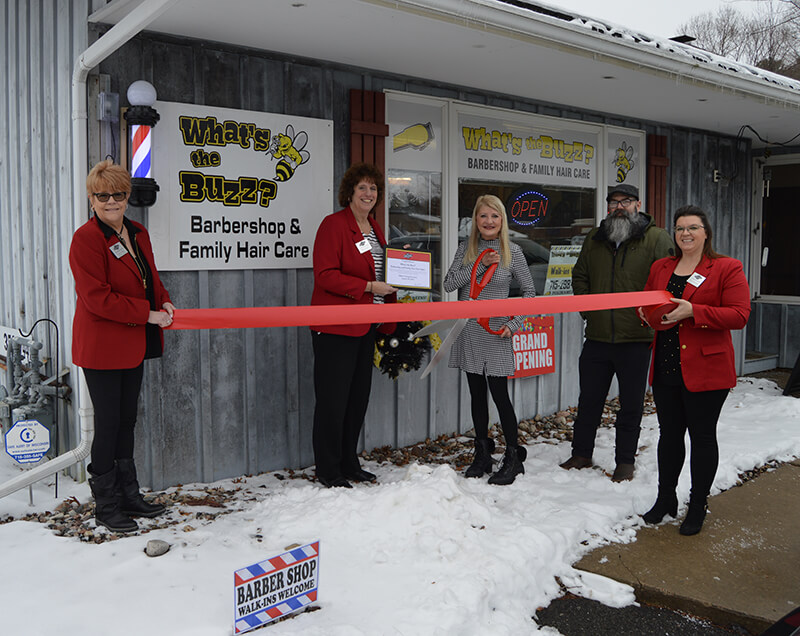 A ribbon cutting ceremony was held at What's the Buzz Barbershop &amp; Family Hair Care in Weston on Wednesday, January 24, 2024.