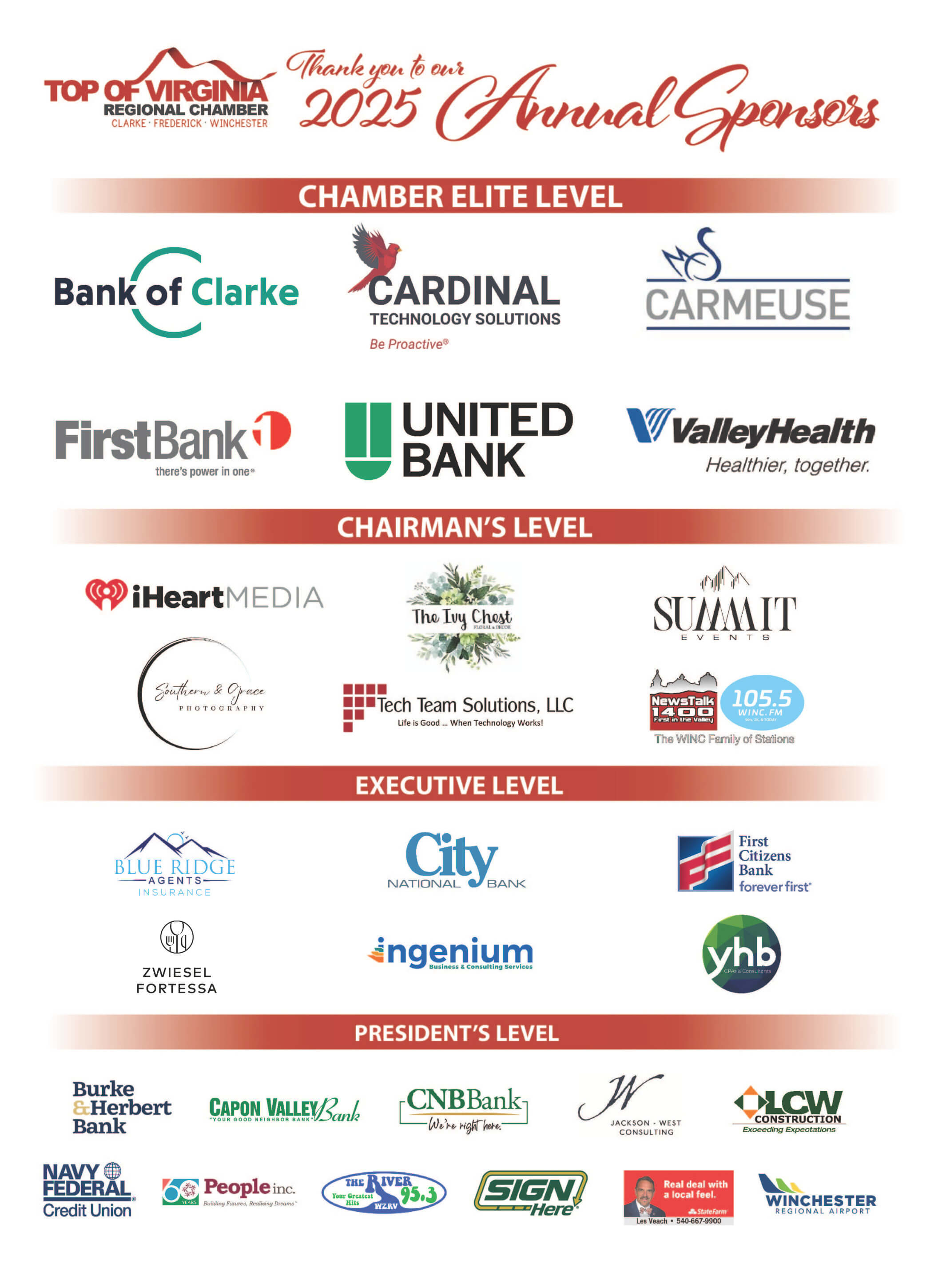 Thank You Sponsors TVRC Thank You Sponsors TVRC