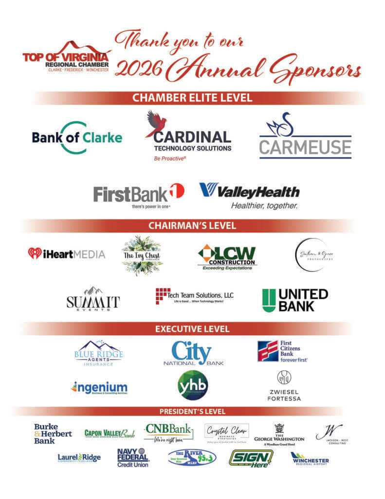 2026 ANNUAL SPONSORS - Updated 1-22