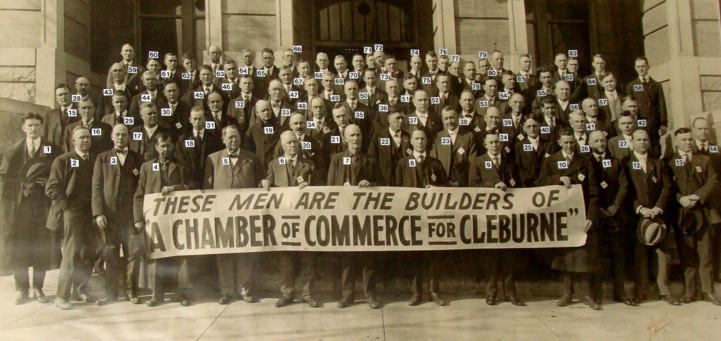 84 of the nearly 200 men who were founding members of the Cleburne Chamber of Commerce