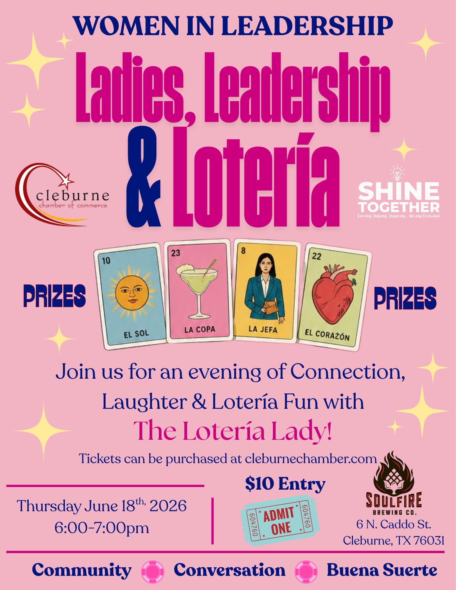 Women in Leadership Loteria Flyer
