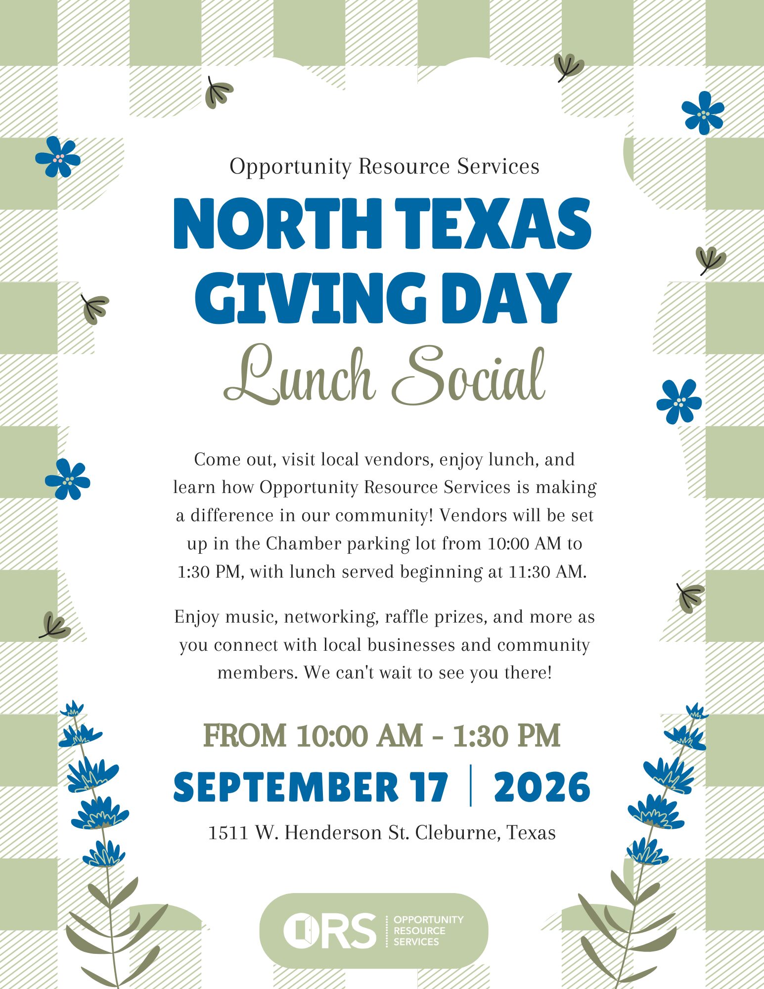 ORS FFlyer for September Lunch Social